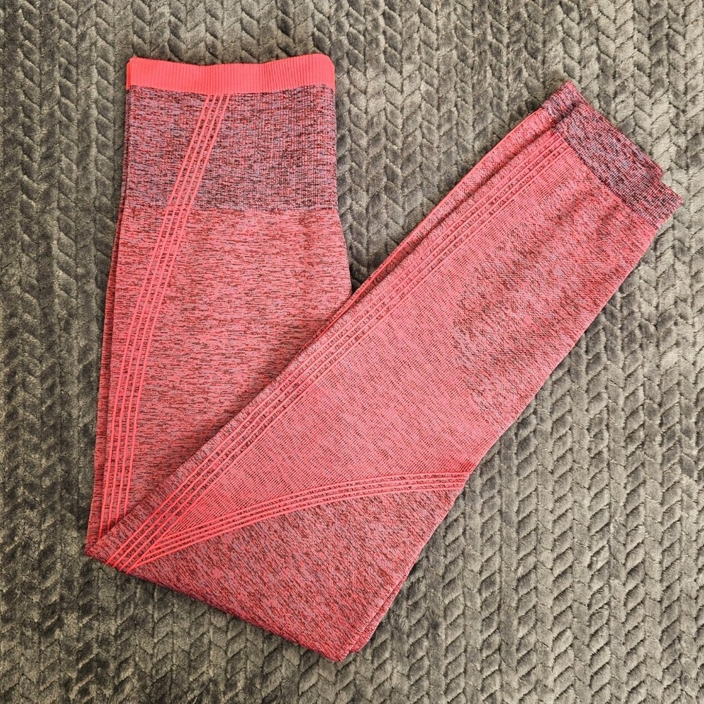 SPANX Ankle Style Medium Seamless Sculpt Leggings Spacedye Coral Punch 50285R